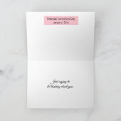 Rosa Nelken und Vintage Letter Card Karte (Innenseite)