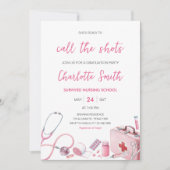 Rosa nennen die Schulterkursparty Einladung (Vorderseite)