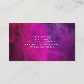 Rosa Neon Auto im Detail Autoabfall Visitenkarte (Rückseite)