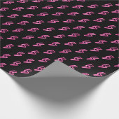 Rosa Neon-Blitz-Muster Geschenkpapier (Ecke)