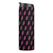 Rosa Neon-Blitz-Muster Thermosbecher (Nach rechts gedreht)