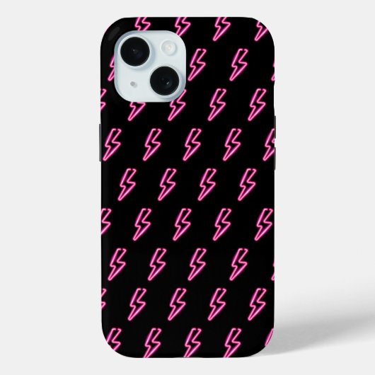 Rosa Neon-Blitzmuster Case-Mate iPhone Hülle (Rückseite)