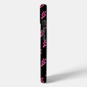 Rosa Neon-Blitzmuster Case-Mate iPhone Hülle (Rückseite / Links)