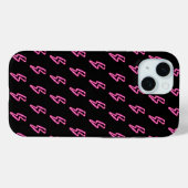 Rosa Neon-Blitzmuster Case-Mate iPhone Hülle (Rückseite (Horizontal))