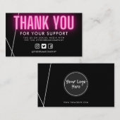 Rosa Neon Danke, dass Sie die Media-Einlage für da Visitenkarte (Vorne/Hinten)