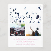 Rosa Neon Foto Highschool billig Abschluss (Rückseite)