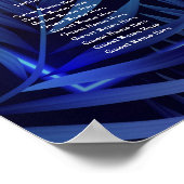 Rosa Neon Glow Geburtstag herunterladbare Sitzkart Poster (Ecke)