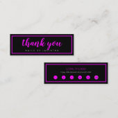 Rosa Neon Moderne moderne Trenino Fairnails Salon Mini Visitenkarte (Vorne/Hinten)