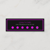 Rosa Neon Moderne moderne Trenino Fairnails Salon Mini Visitenkarte (Rückseite)