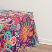 Rosa Neon Paisley Blumenmuster Tischdecke (Beispiel)