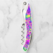 Rosa Neon Rainbow Eye Kellnermesser (Vorderseite)