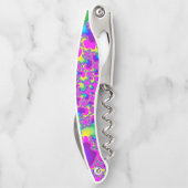 Rosa Neon Rainbow Eye Kellnermesser (Rückseite)