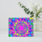 Rosa Neon Rainbow Eye Postkarte (Stehend Vorderseite)