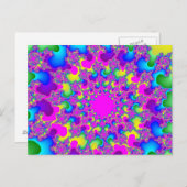 Rosa Neon Rainbow Eye Postkarte (Vorne/Hinten)
