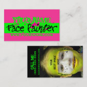 Rosa Neon Visitenkarte (Vorne/Hinten)