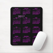 Rosa Neonkalender des Großdruck-2017 durch Janz Mousepad (Mit Mouse)