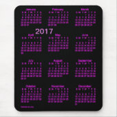 Rosa Neonkalender des Großdruck-2017 durch Janz Mousepad (Vorne)