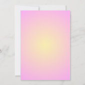 Rosa Neonleuchte Party Palmen im Sonnenuntergang Einladung (Rückseite)