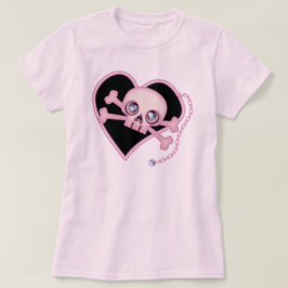 Rosa Neonschädel T-Shirt