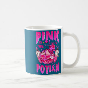 Rosa neue Potion Halloween Brust Illustration Kaffeetasse