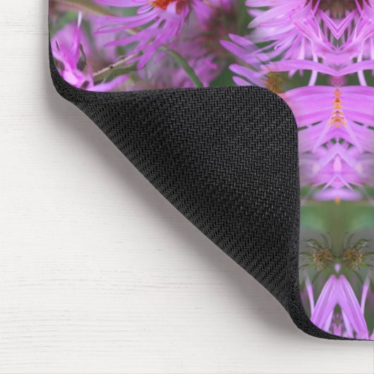 Rosa Neuengland Aster-Blume Abstrakt Mousepad (Ecke)