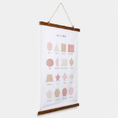 Rosa neutrale Formen pädagogische Dekoration Wandteppich Mit Holzrahmen (Gewinkelt)