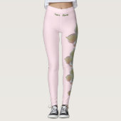 Rosa New Mexico Staat Blume Yucca Leggings (Vorderseite)