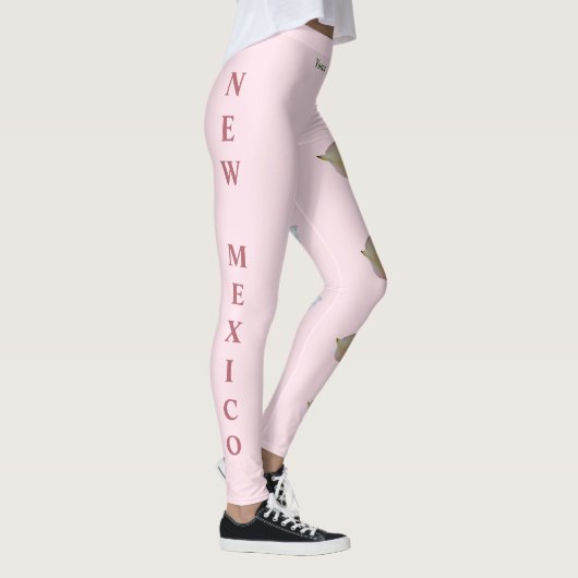 Rosa New Mexico Staat Blume Yucca Leggings (Rechts)