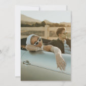 Rosa Nichts extravagant nur Liebe Retro Hochzeit Einladung (Rückseite)