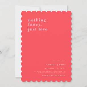 Rosa Nichts extravagant nur Liebe Retro Hochzeit Einladung