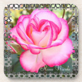 Rosa Nicole [Set aus hartem Kunststoff] Getränkeuntersetzer (Vorderseite)