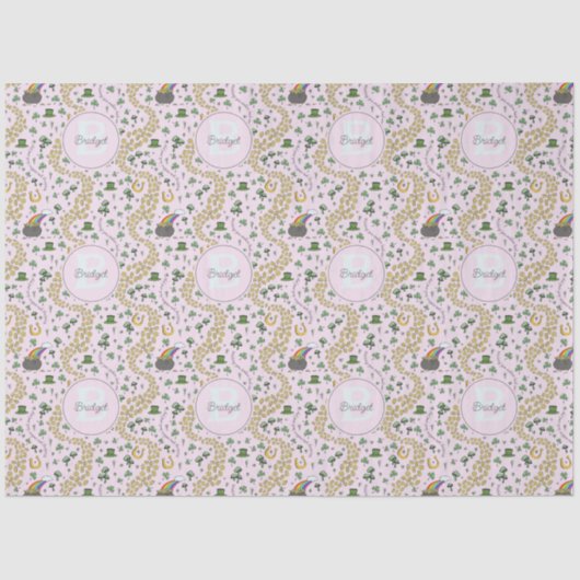 Rosa Niedlich n'Curvy Kleeblatts Giro del Malcanto Seidenpapier (Vorderseite)