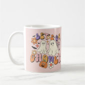 Rosa Niedlich Retro Halloween Ghouls Kaffeetasse (Links)