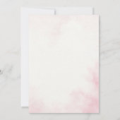 Rosa Niedlich Star Kinderdusche Einladung (Rückseite)