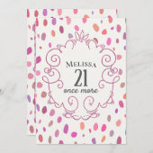 Rosa niedlich über dem einladung (Vorne/Hinten)