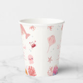 Rosa Niedlich unter dem Meer Dolphin Girl Dusche Pappbecher (Rechts)