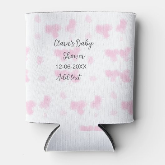 Rosa niedliche Blume Babydusche Aquarell Modernes  Dosenkühler (Vorderseite)