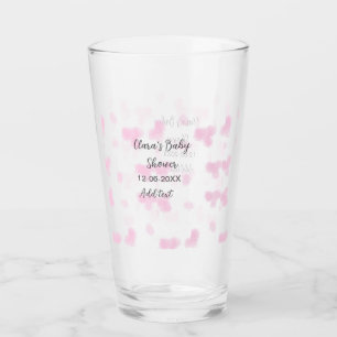 Rosa niedliche Blume Babydusche Aquarell Modernes Glas