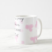 Rosa niedliche Blume Babydusche Aquarell Modernes Kaffeetasse (VorderseiteRechts)