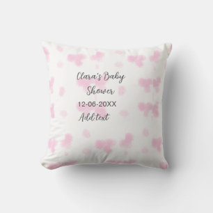 Rosa niedliche Blume Babydusche Aquarell Modernes Kissen