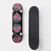 Rosa Niedliche Blume Skateboard (Vorderseite)