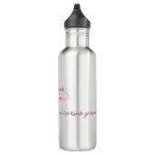 Rosa Niedliche Coole Karate Giro del Malcantone Edelstahlflasche (Rechts)