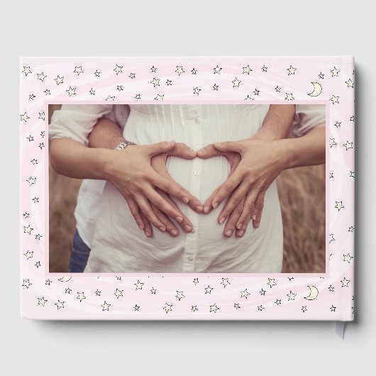 Rosa Niedliche Fledermäuse Halloween Kinderdusche Gästebuch (Rückseite)