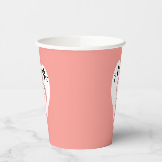Rosa Niedliche Geister Pappbecher (Links)
