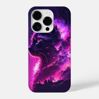 Rosa Niedliche Katze iPhone 14 Pro Hülle