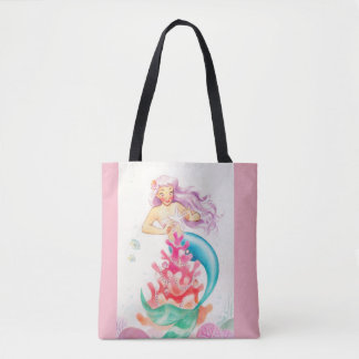 Rosa niedliche Meerjungfrau-Tasche Tasche