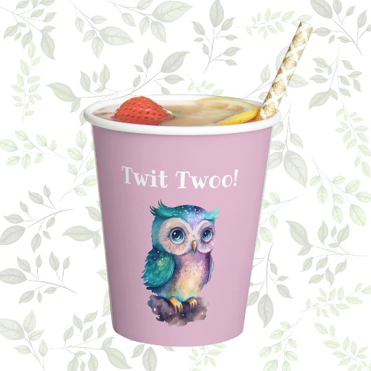 Rosa, Niedliche Waldwälder Pappbecher