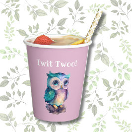 Rosa, Niedliche Waldwälder Pappbecher