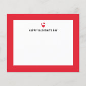 Rosa Niedliche Zitate auf HerzValentinstag-Karte (Rückseite)