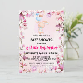 Rosa Niedlicher Ballon Blume Babydusche Kinder Einladung